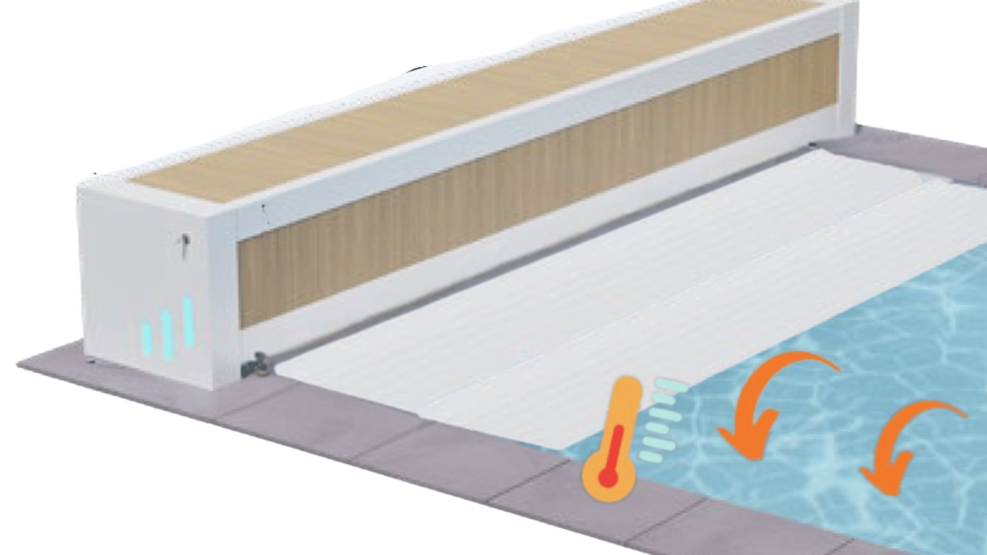 Lamellenabdeckung  für Pools Coverdeck