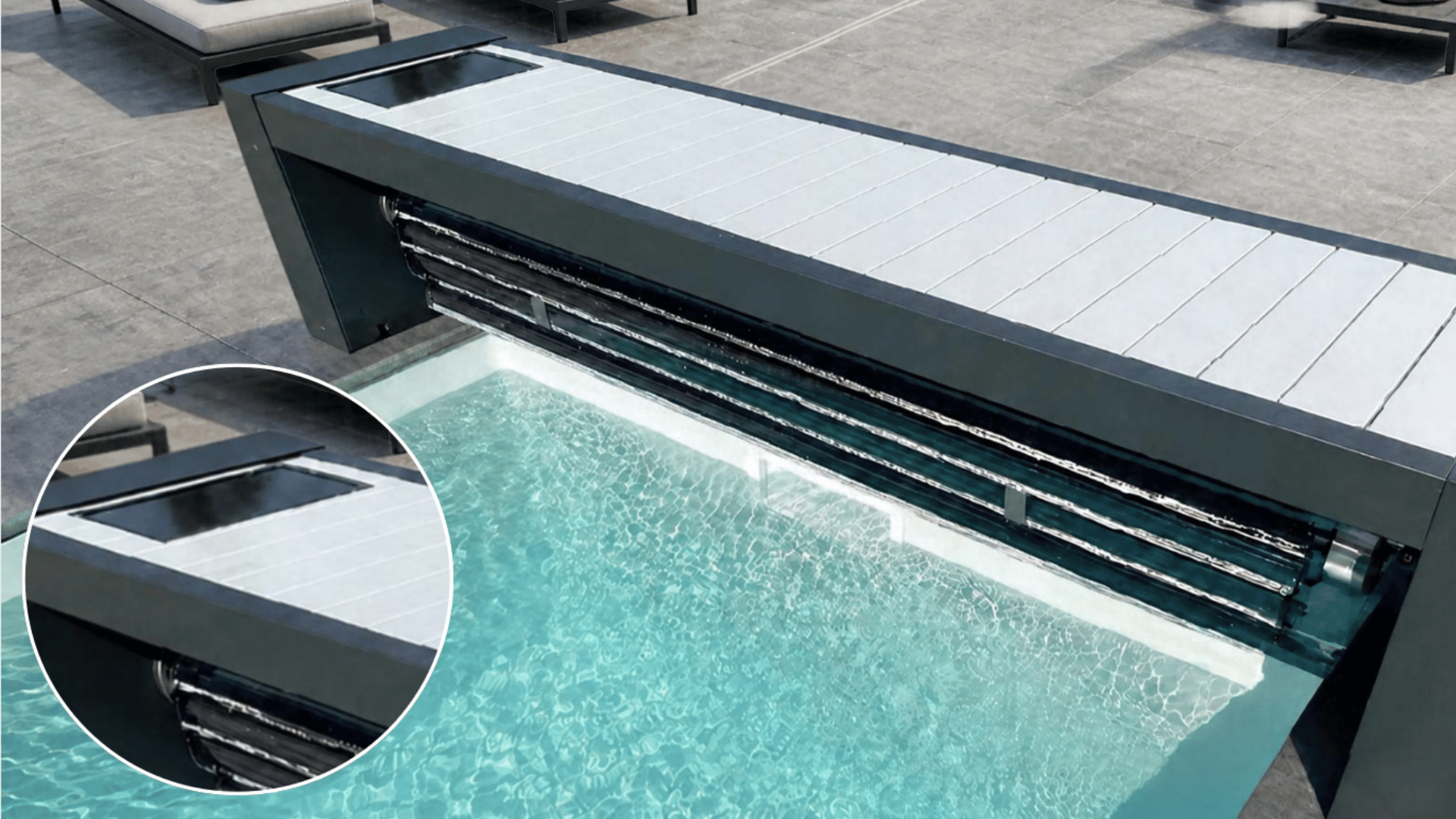 Lamellenabdeckung mit Solarpower