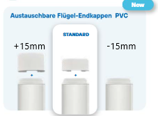 Poolabdeckung Lamellen Endkappen