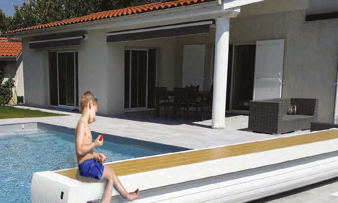 Poolabdeckung mit Beleuchtung