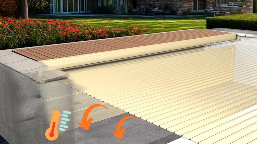 Lamellenabdeckung  für Pools Coverdeck