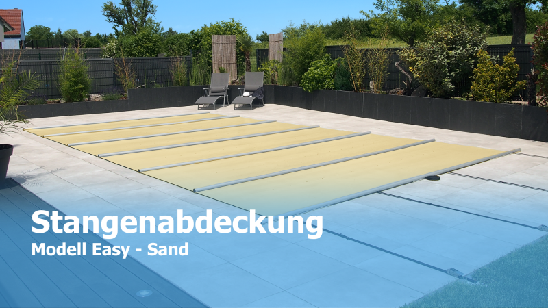 Stangenabdeckung Easy pro m2 inkl. Handkurbel, Sand