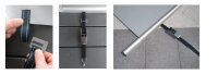 Stangenabdeckung Easy pro m2 inkl. Handkurbel, Lichtgrau