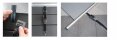 Stangenabdeckung Easy pro m2 inkl. Handkurbel, Lichtgrau