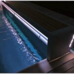 Poolabdeckung Bank mit LED